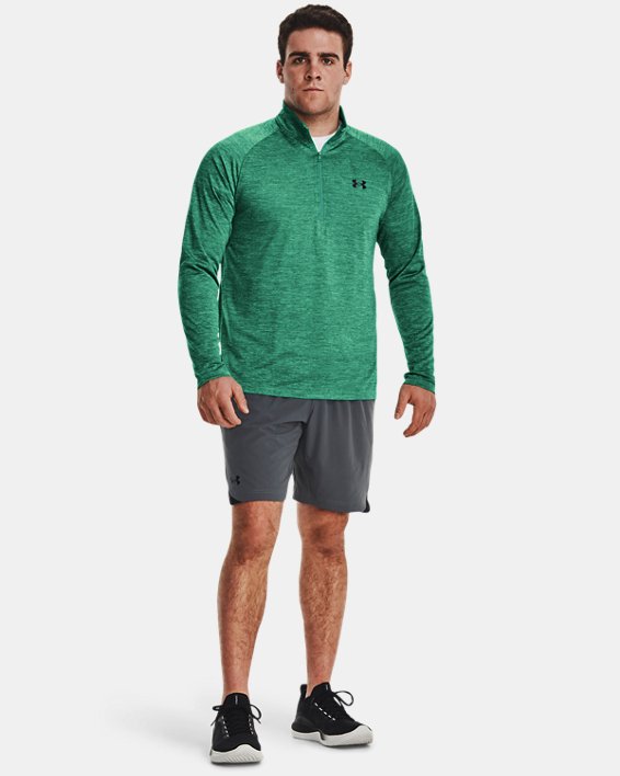 Men's UA Tech™ ½ Zip Long Sleeve in Green image number 2